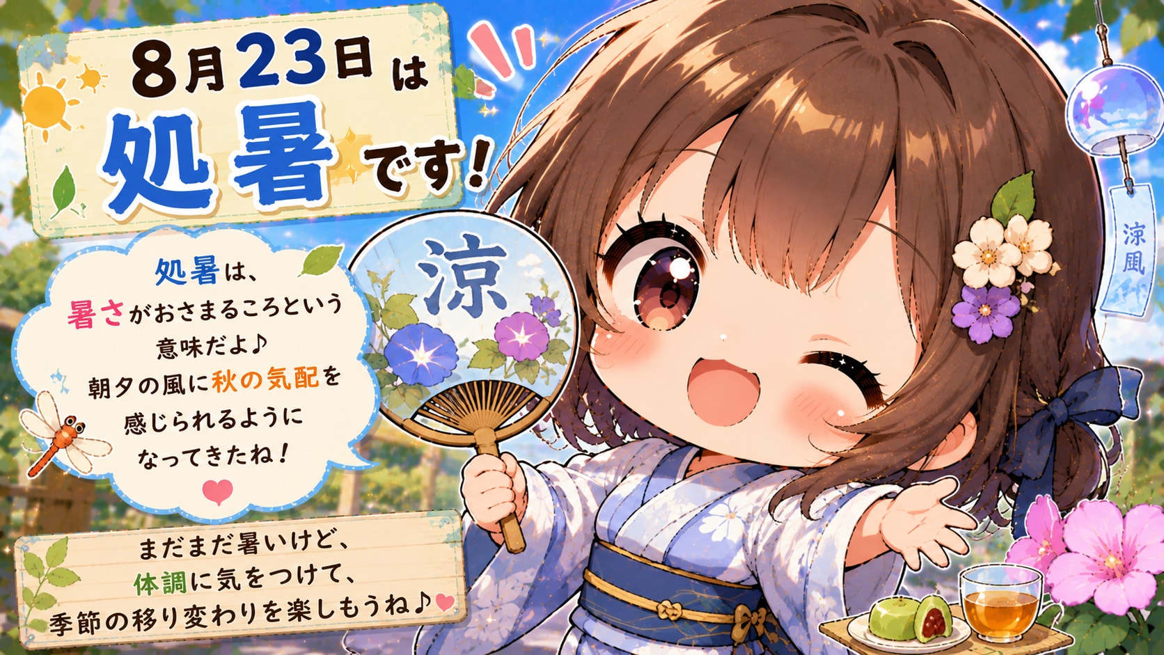 今日は何の日？（20260823固定イベ＋チビお姉単）の生成（ＡI推論不使用） | の人気AIイラスト・グラビア