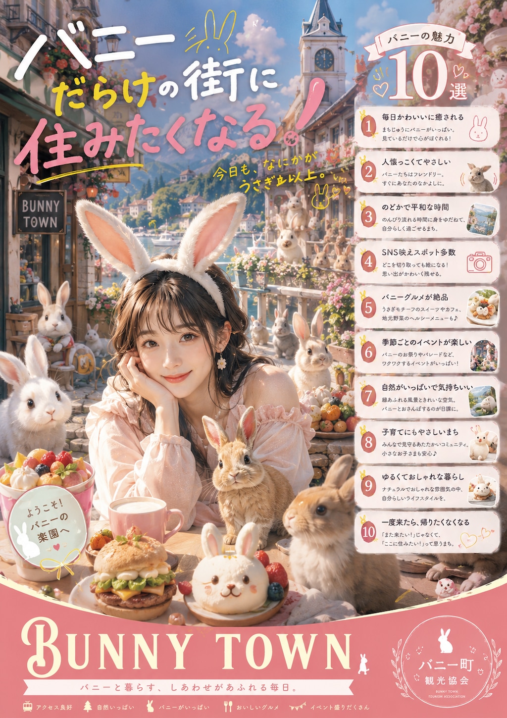 バニーの街で心癒される