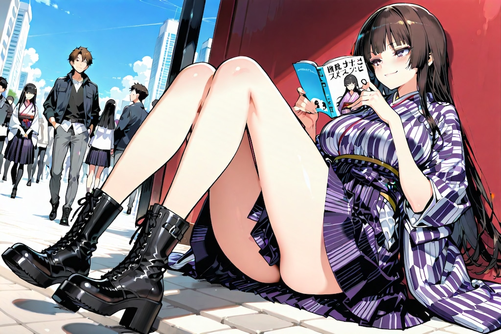 大正の服を着た亜寿沙先生