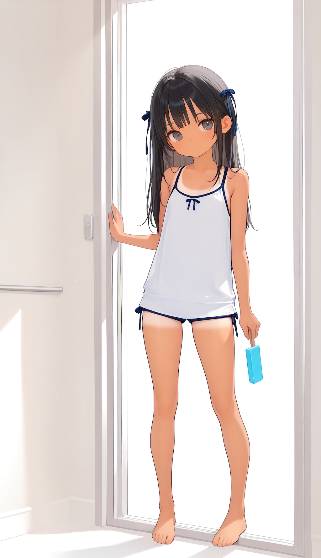 暑い、部屋でアイス～