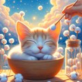 アクリル風 　耳かき専門店で耳かき 猫 2枚目