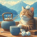 アクリル風 　耳かき専門店で耳かき 猫 3枚目