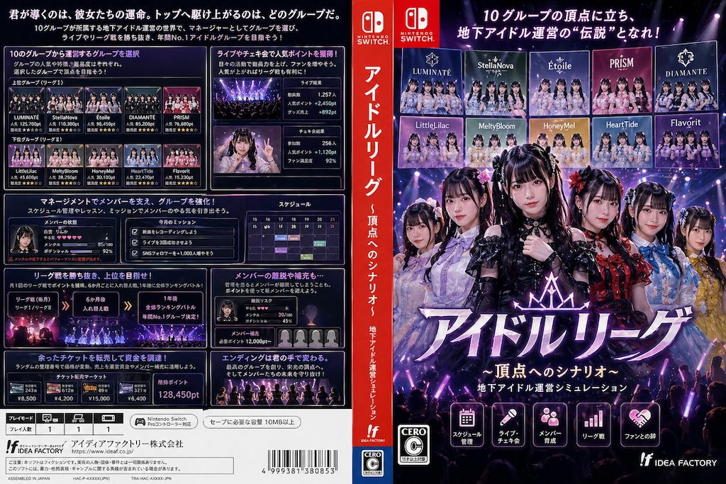 【ちちぷい公式タグ参戦】地下アイドルウソゲーム001 アイドルリーグ～頂点へのシナリオ～