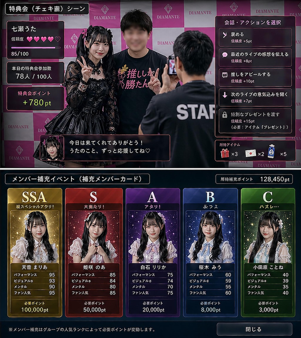 【ちちぷい公式タグ参戦】地下アイドルウソゲーム001 アイドルリーグ～頂点へのシナリオ～