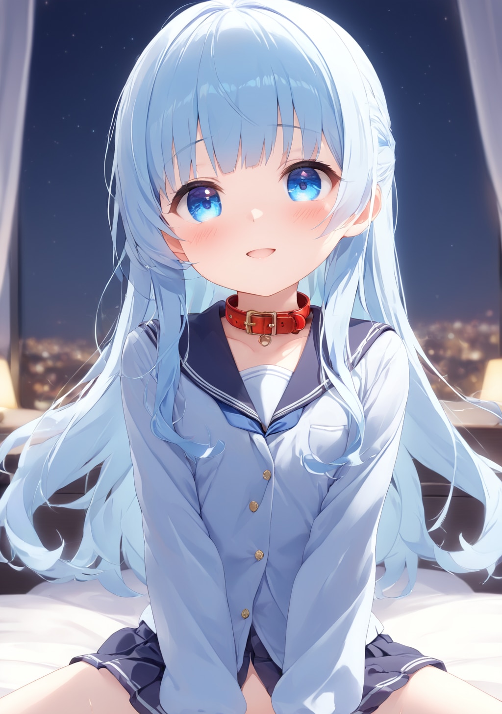 チャームポイントの赤い首輪