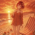 「ちょっとのぼせちゃったかも…」ブラッドオレンジちゃん🍊✨ 2枚目