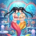 芽愛のマンホール◎ | けもみみ娘の百合な花屋⚜️ | 人魚になって海中生活🧜 6枚目