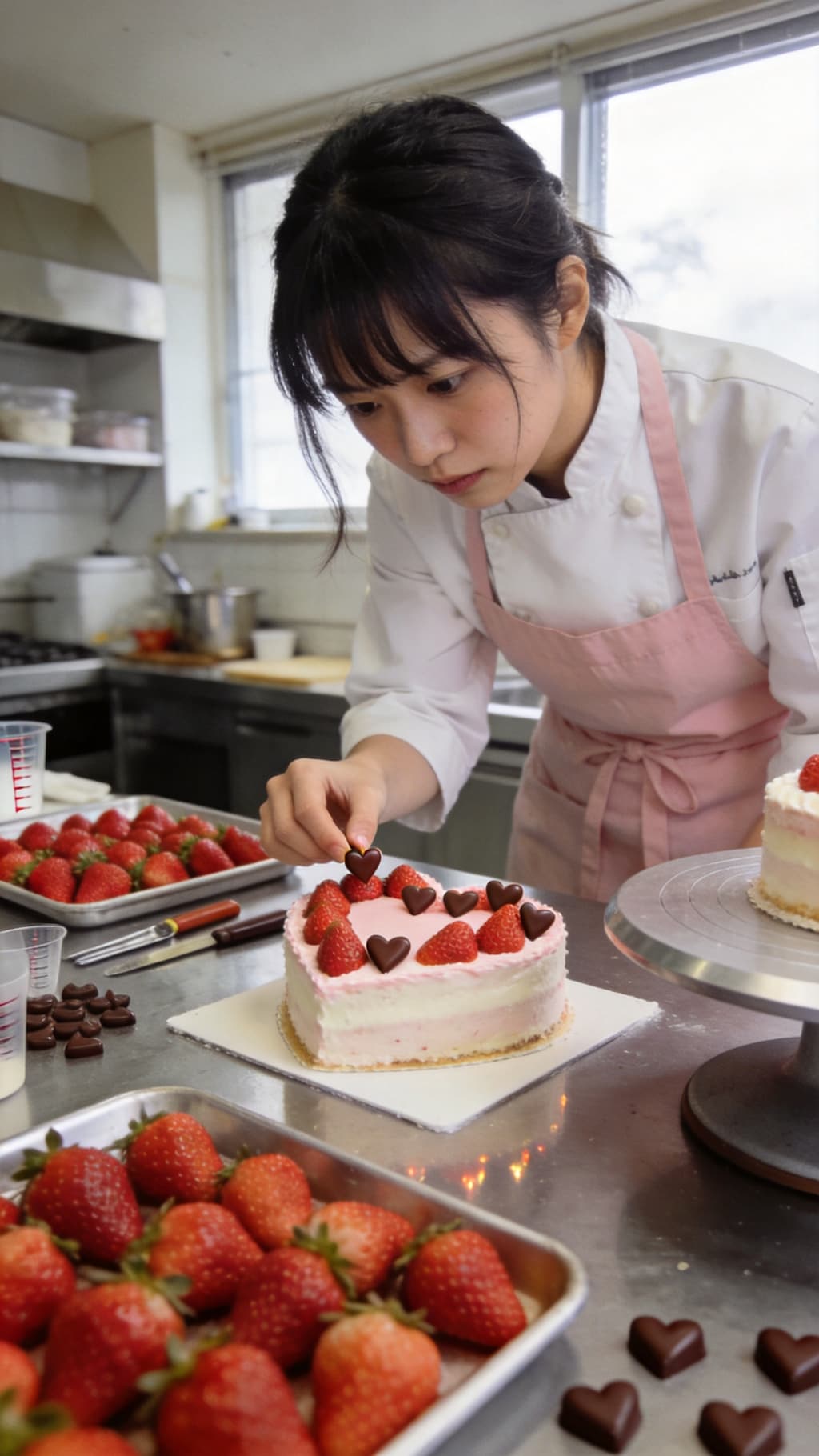 Crafting a Heart in Strawberry Cream