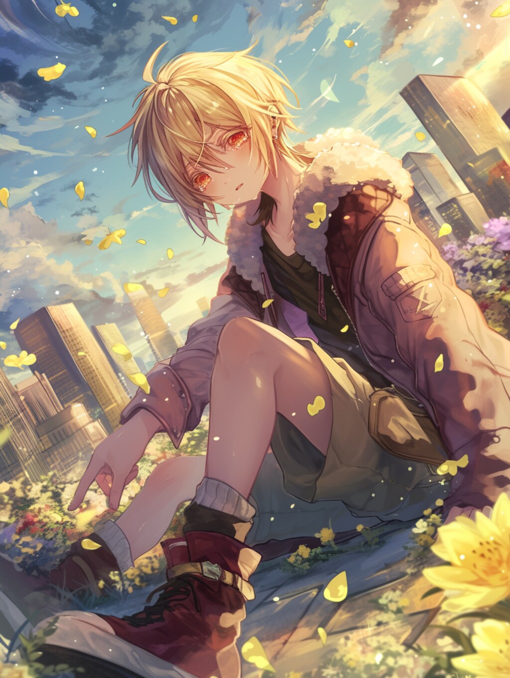 花舞う世界