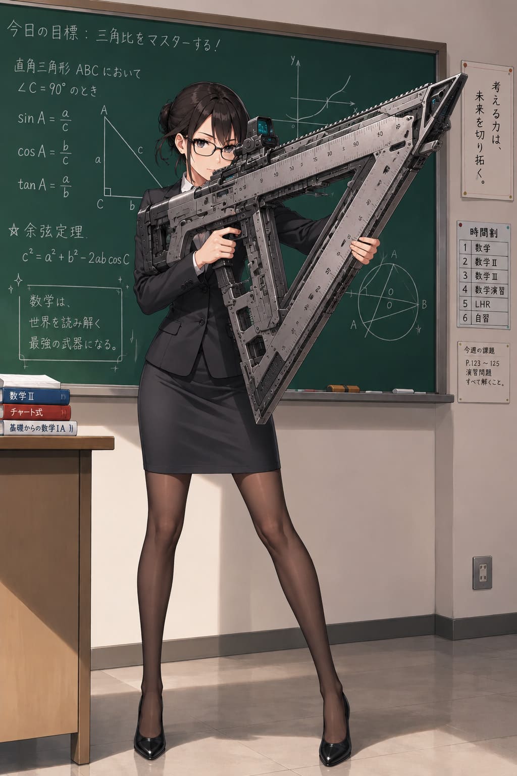 戦う数学教師 | の人気AIイラスト・グラビア