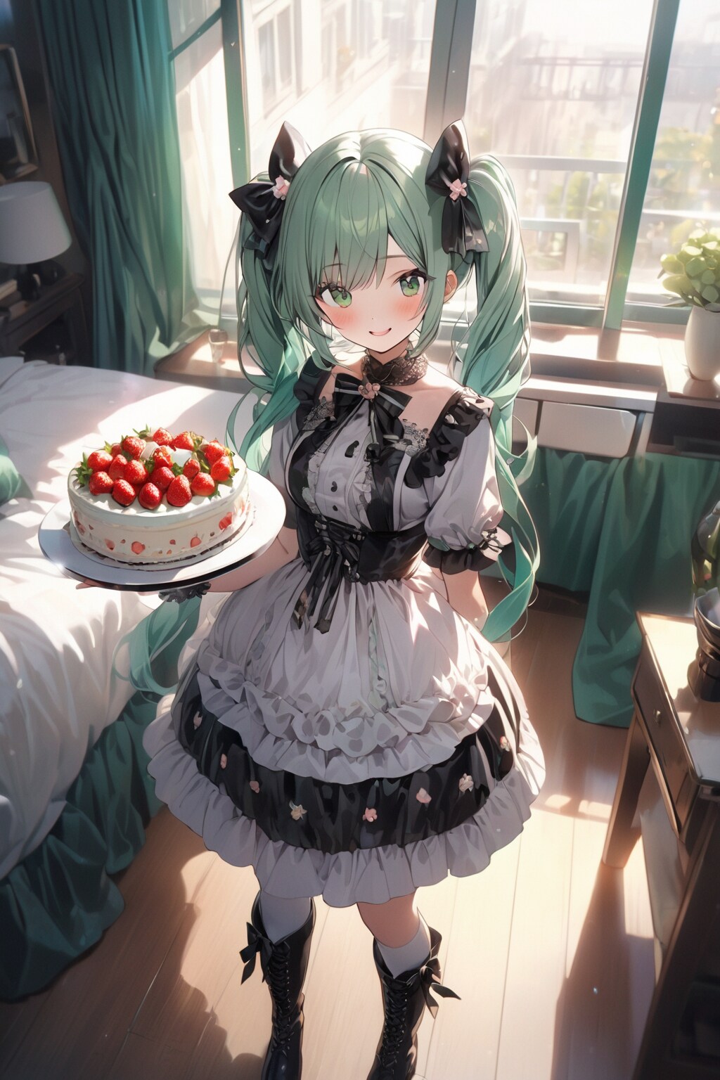 私達が本日のお誕生日にご用意いたしましたケーキです❤️美味しく召し上がって下さいね❤️