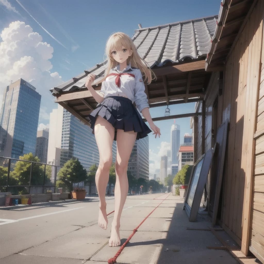 お兄ちゃん　綱渡りの練習ってホントにこれでいいの？