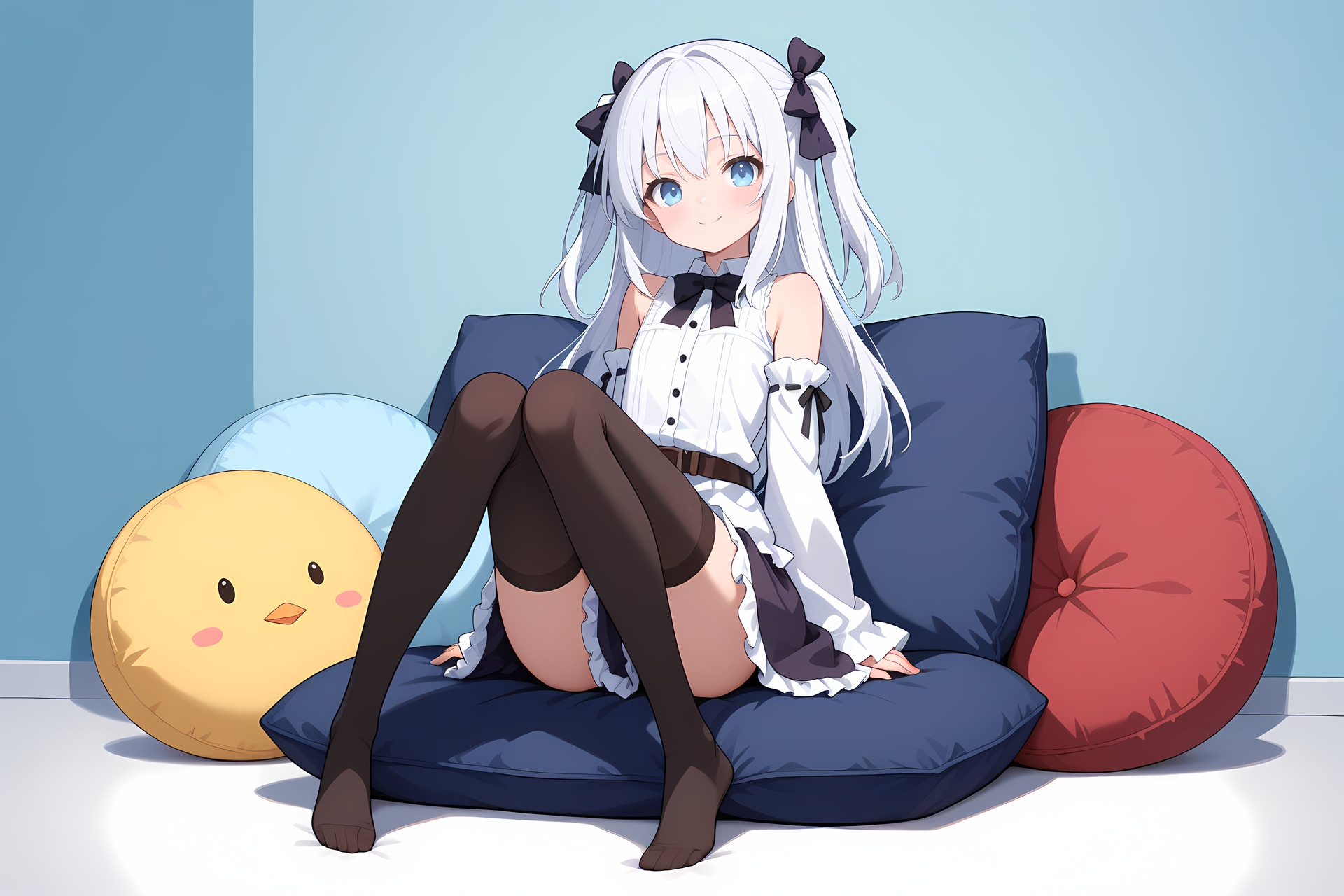 knees together feet apart | の人気AIイラスト・グラビア