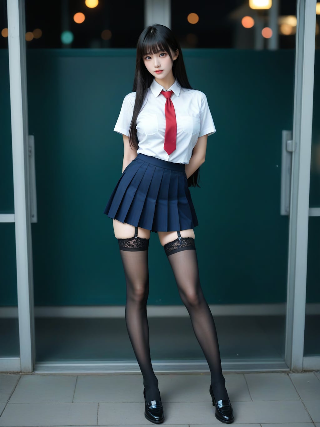 黒ストッキングがキュートな今日の私、見ててね♪