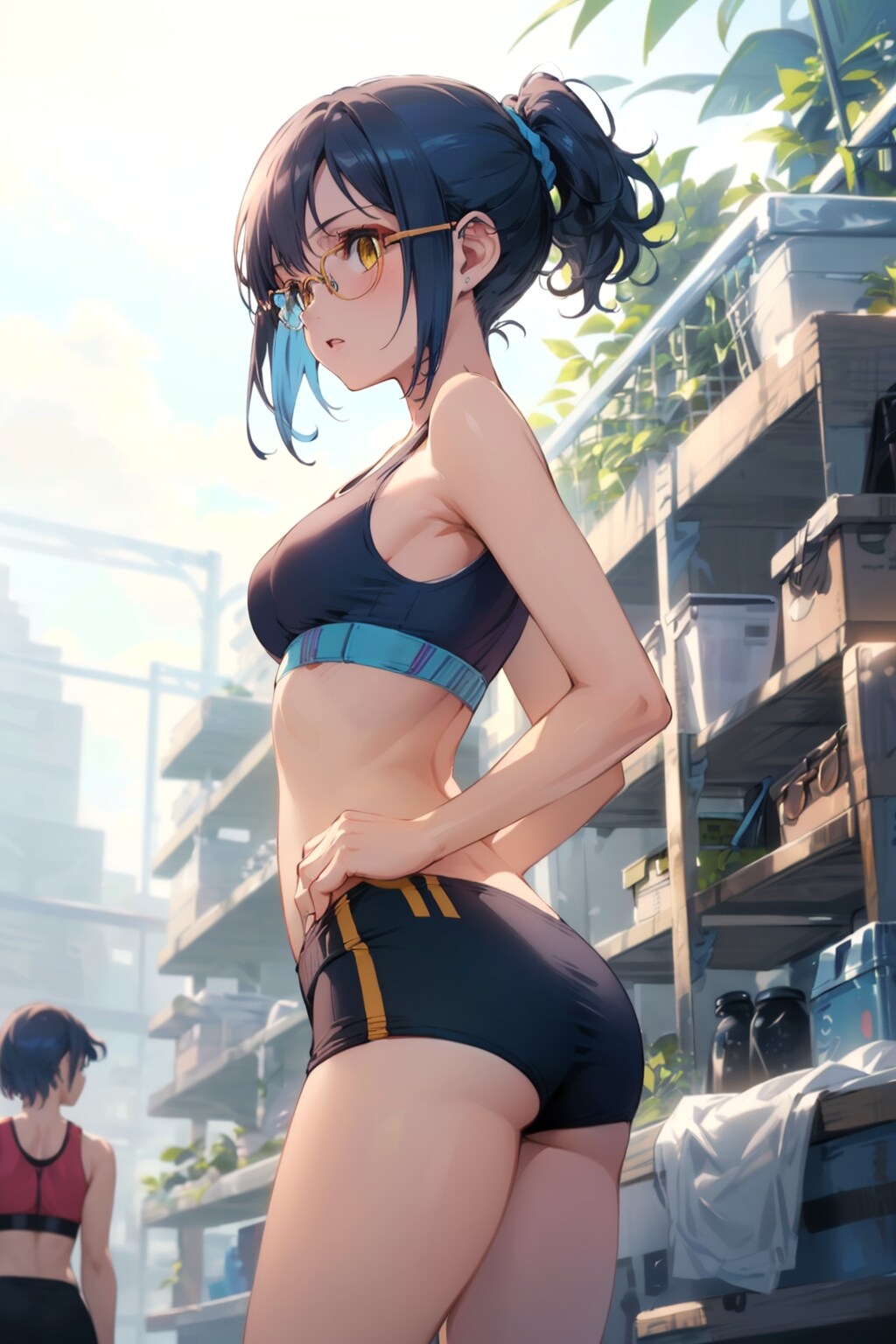 スポーツブルマの眼鏡っ娘