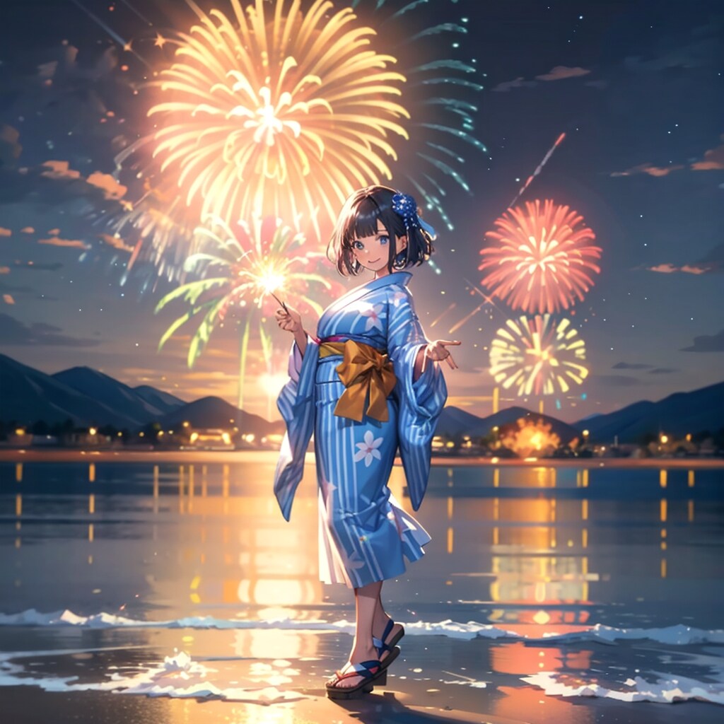 花火大会 | の人気AIイラスト・グラビア
