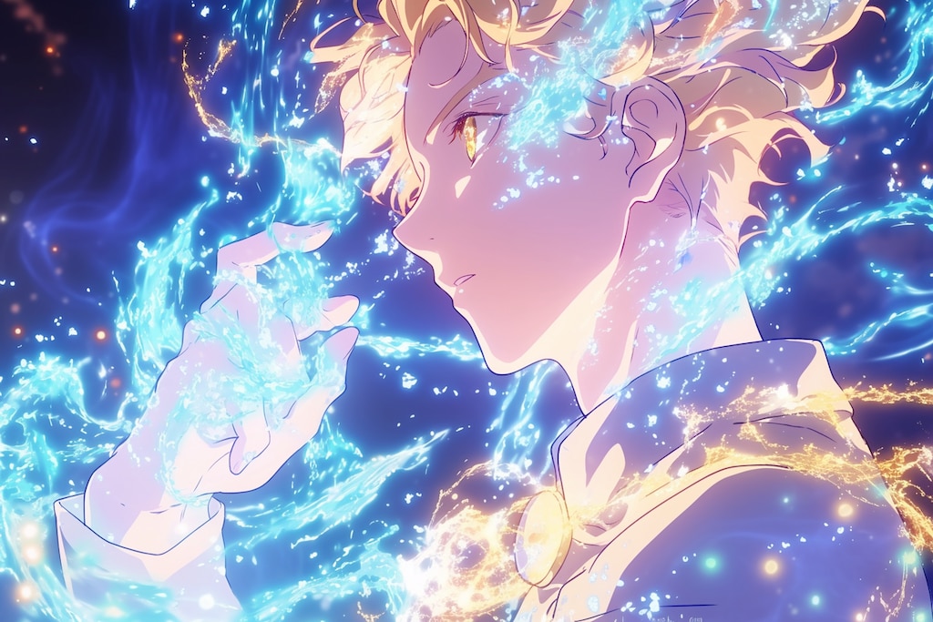 溢れ出る雷の魔力