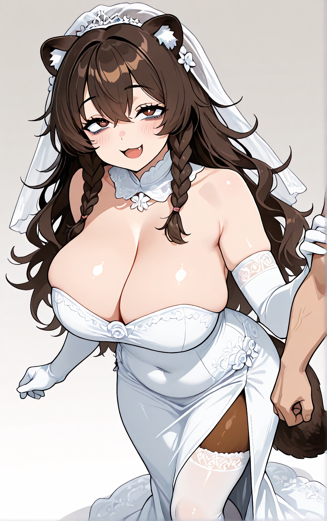 ウェディングドレスのマロン
