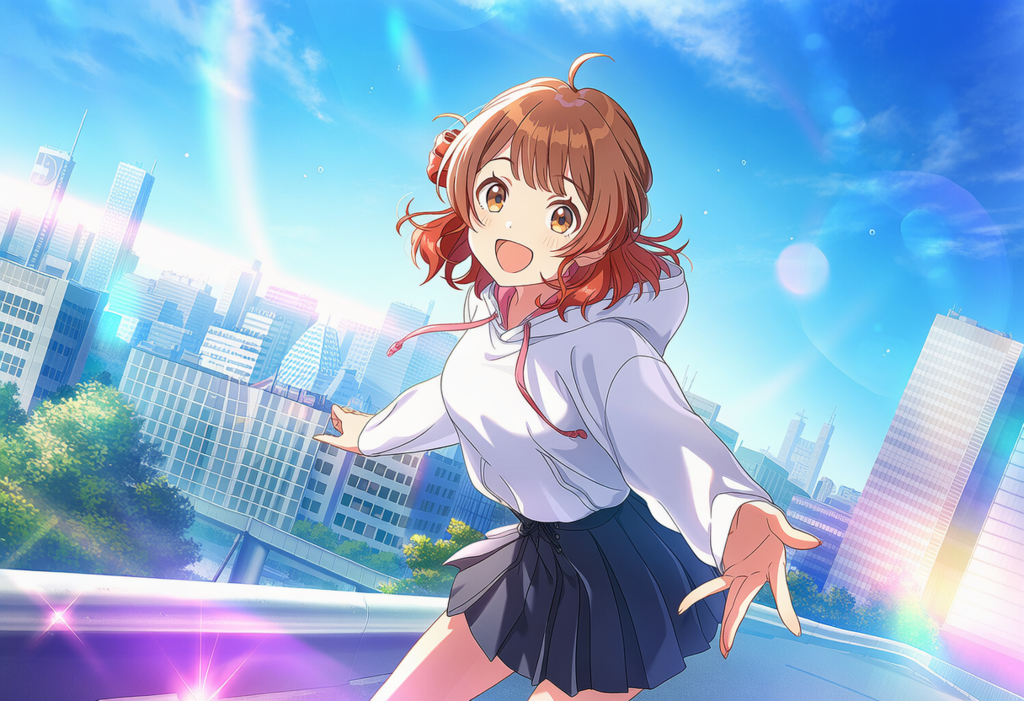 動きやすい服で出かける花海佑芽