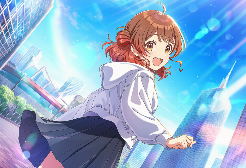 動きやすい服で出かける花海佑芽