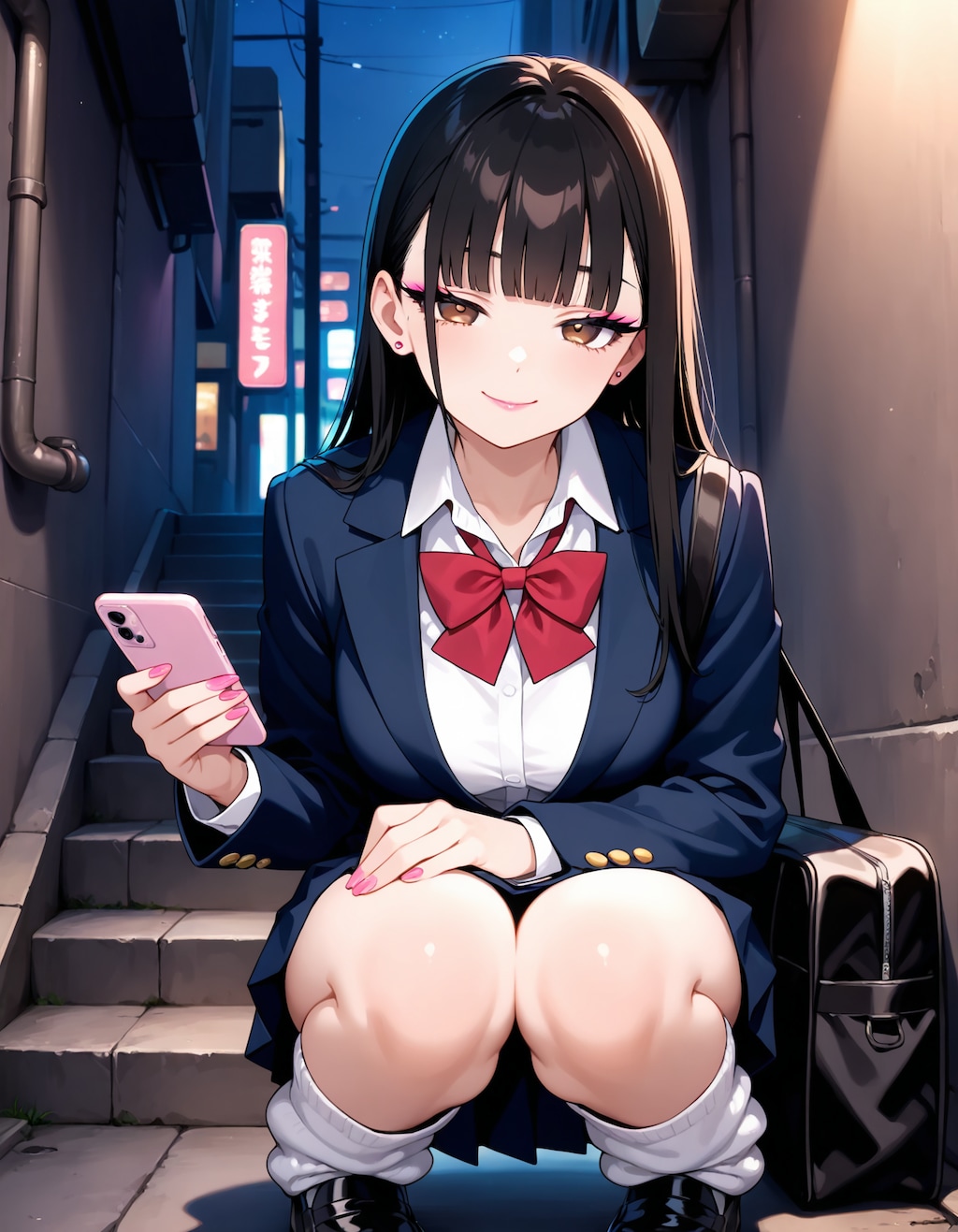 ネタ用キャラ　黒髪清楚系ギャル