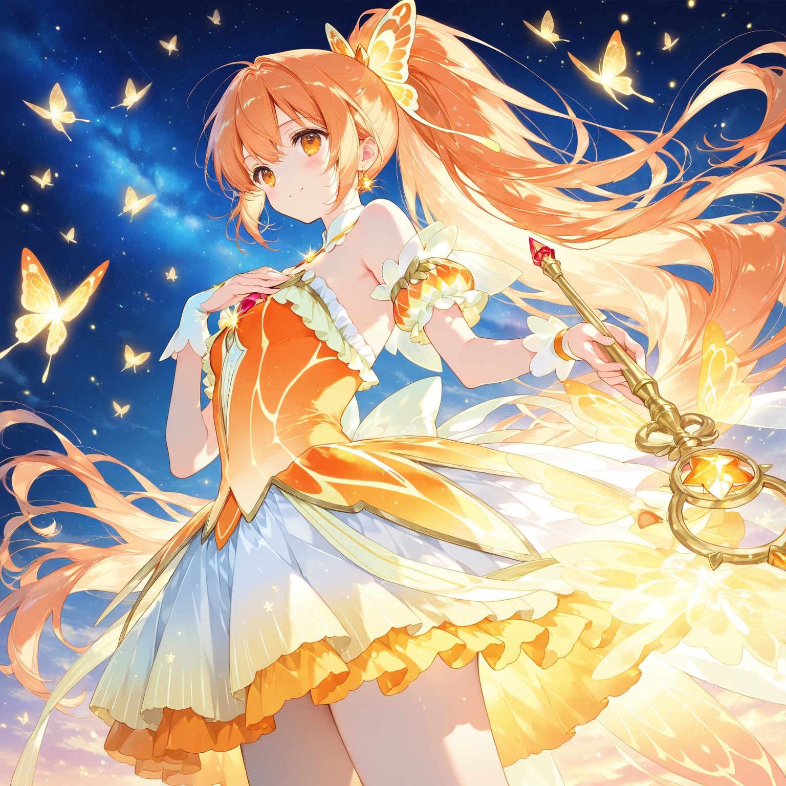 魔法少女（オレンジ） | の人気AIイラスト・グラビア