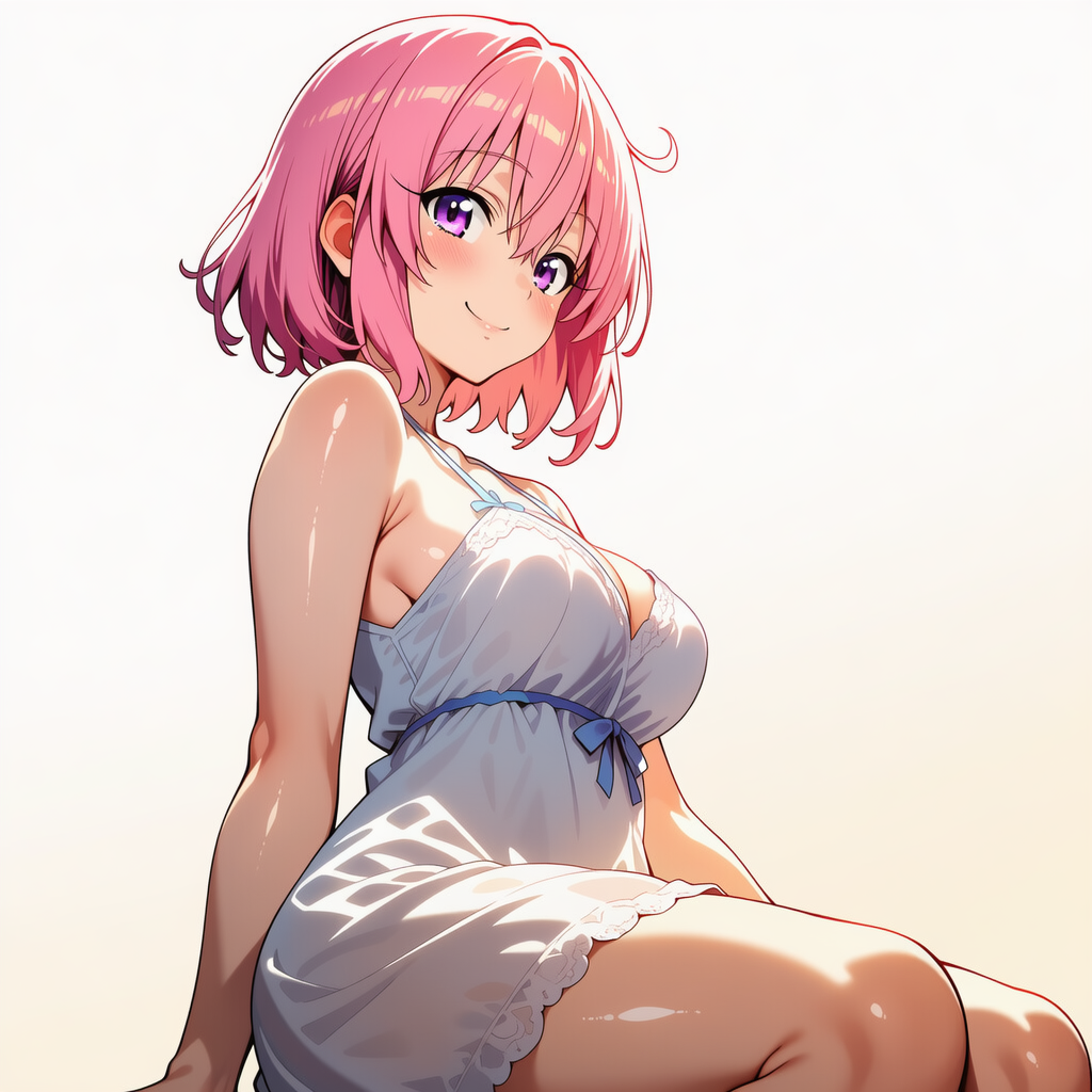 モモの座りポーズですの