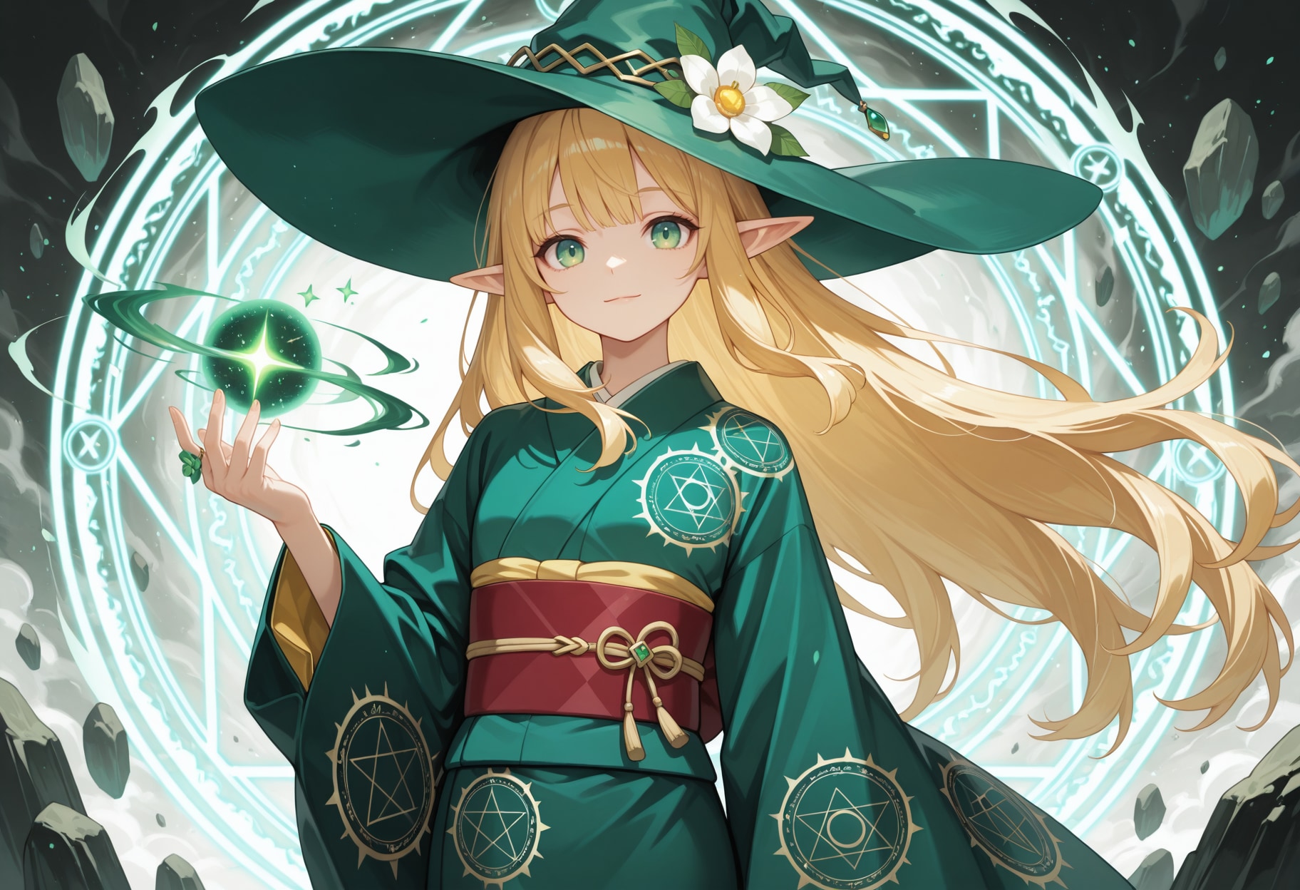 地属性魔法とエルフ魔女さん | の人気AIイラスト・グラビア