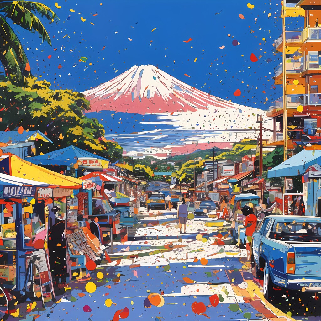 COLORFUL FUJI ROADSIDE 1