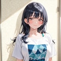 ドアの前の杏奈さん 2枚目