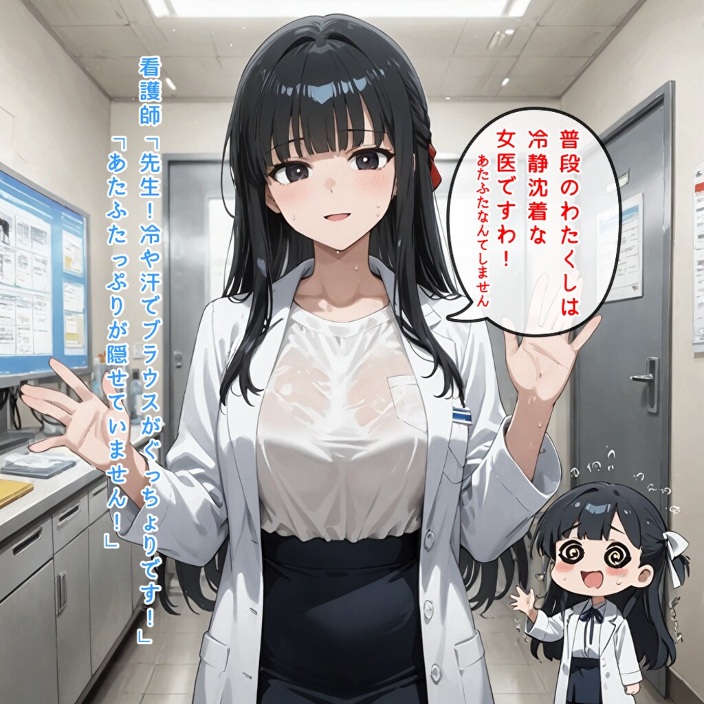 あたふた💦新人女医先生💦・・「私だって注射💉ぐらいできますよぉ～っ💦！」