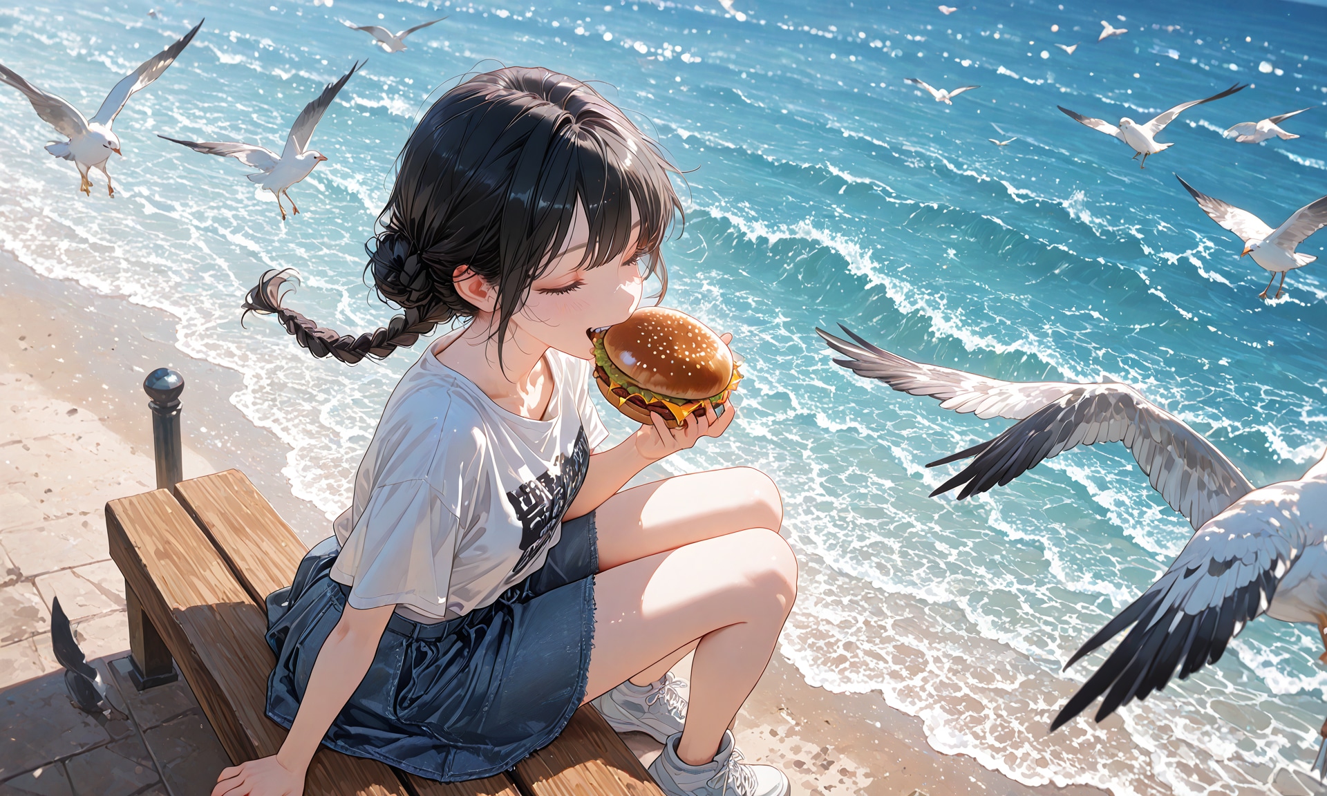 ハンバーガーうまうま | の人気AIイラスト・グラビア