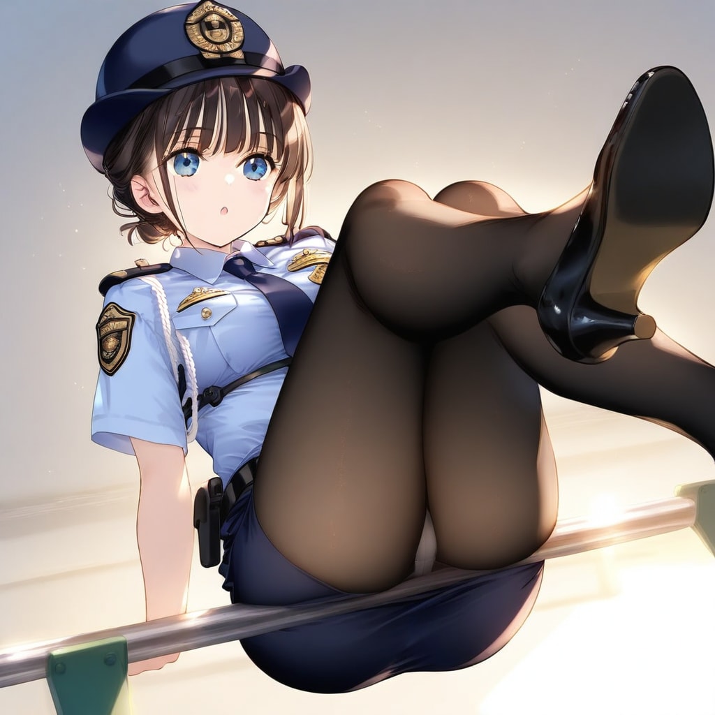 女性警察官下から