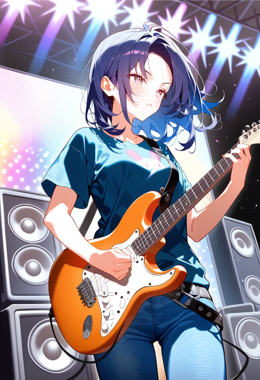 ギターを演奏する女の子