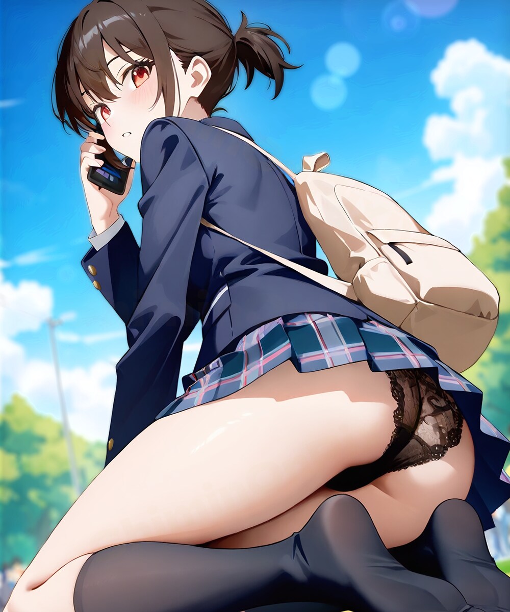 お座りJKパンツ / Sitting JK's panties
