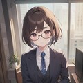 番組の打ち合わせをするモヤ子 2枚目