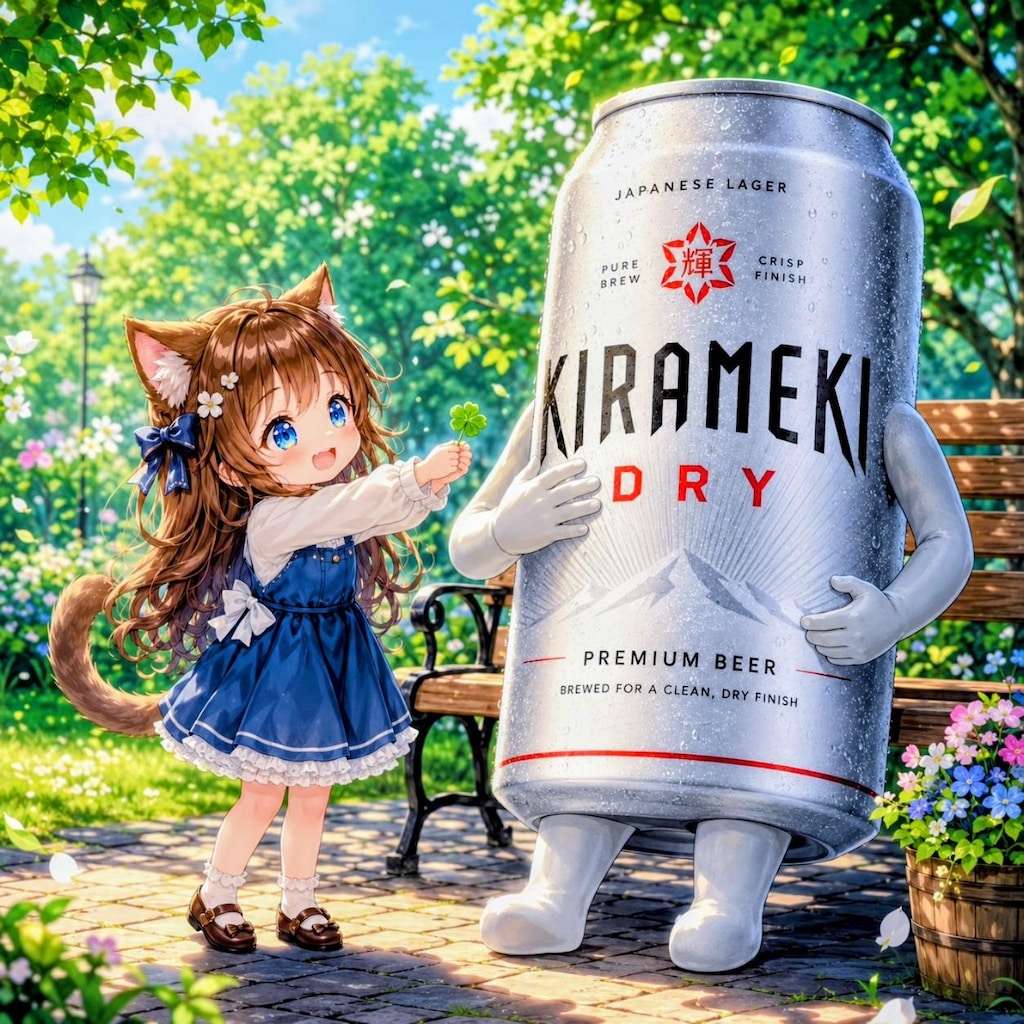 四つ葉のクローバーをプレゼントする小さな女の子