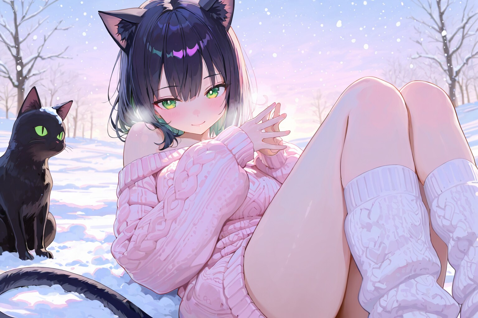 セーターと黒猫ちゃん