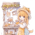 お菓子売りの少女 3枚目