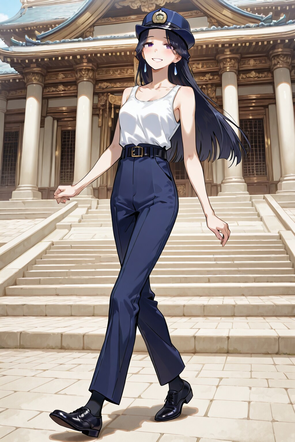 かっこかわいい婦警姫神英梨菜の皇居ランニング