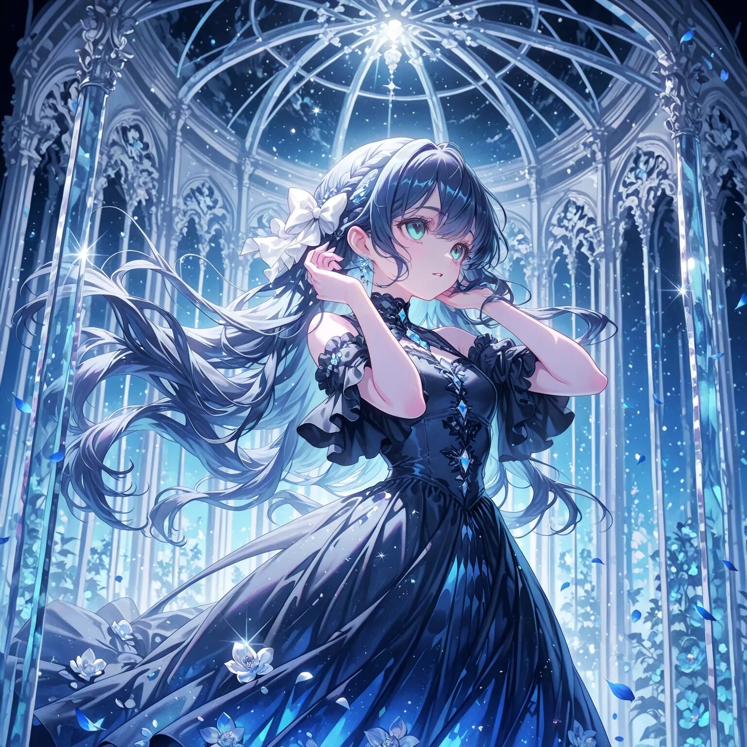 青いの庭 | の人気AIイラスト・グラビア