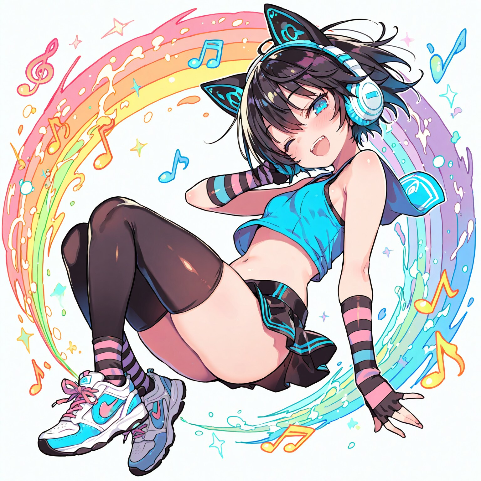 ケモミミにヘッドホン
