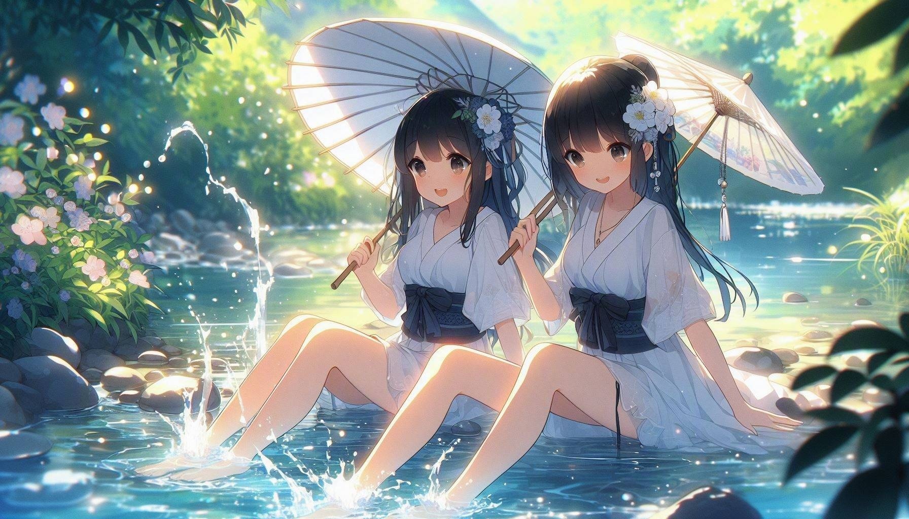川遊び(DALL-E)(2)