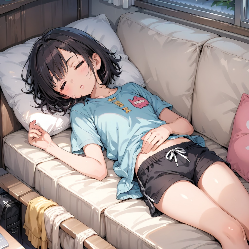 寝てる子 | の人気AIイラスト・グラビア