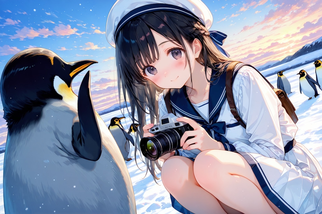 少女とペンギン