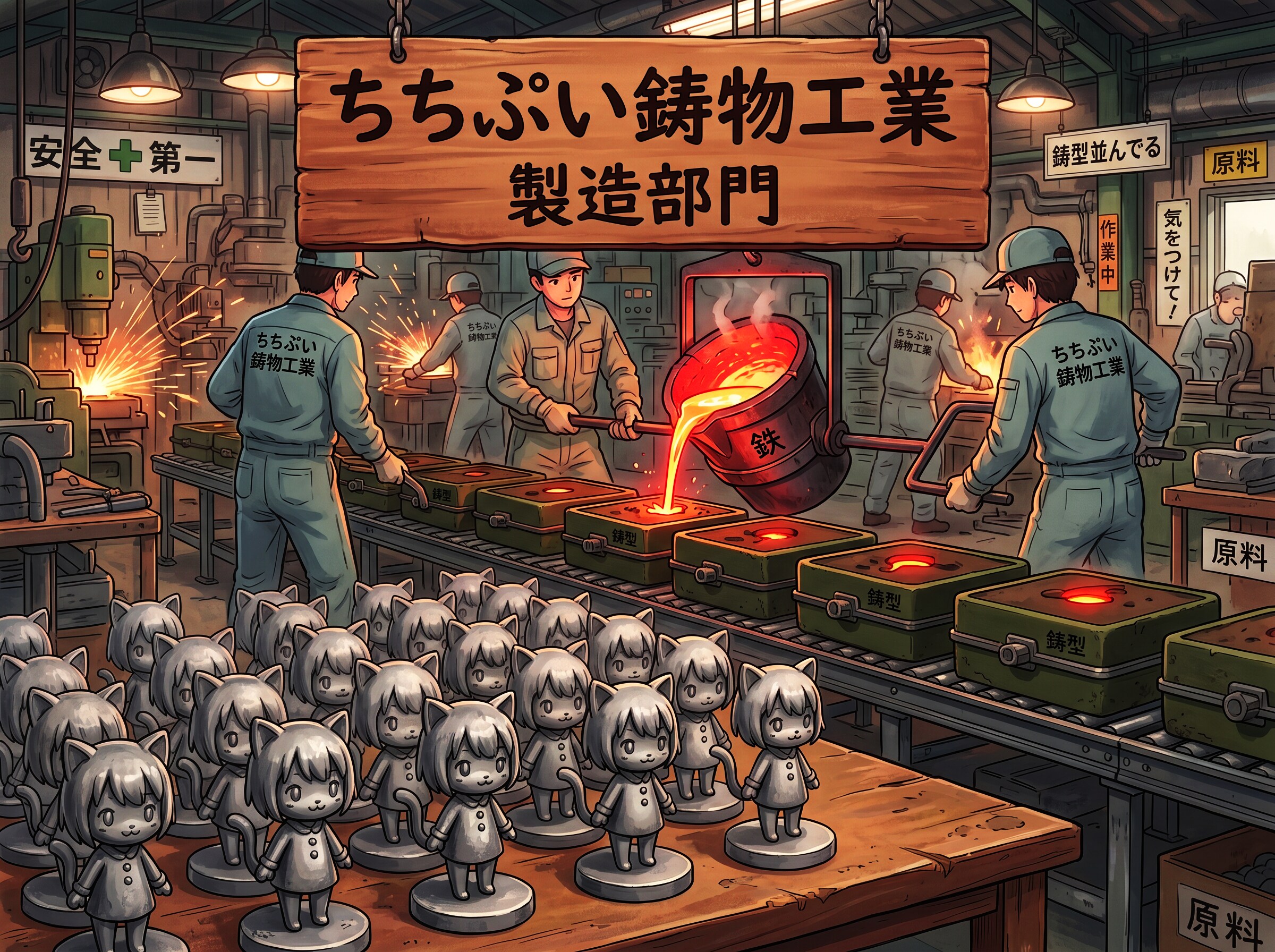 鋳物工場 | の人気AIイラスト・グラビア