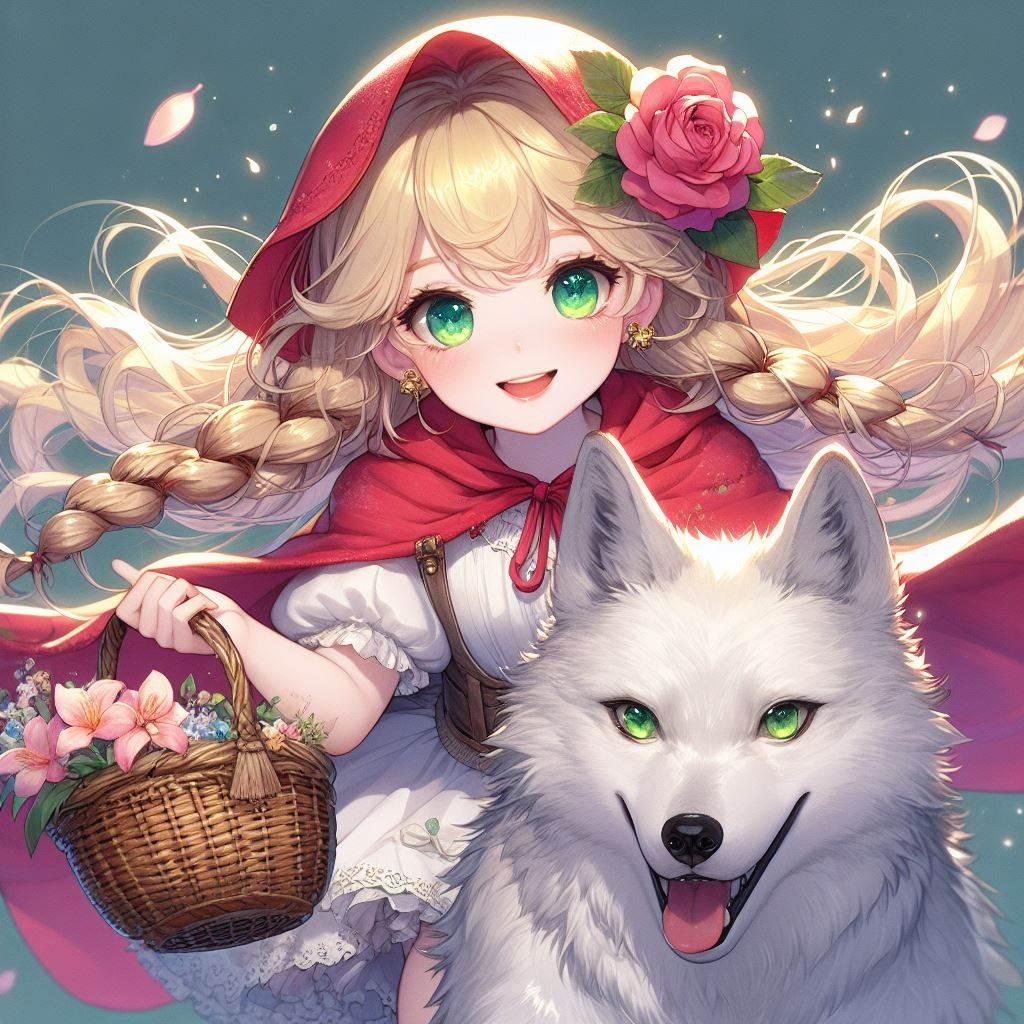 狼に乗って森を駆ける！Ver. DALL·E 3