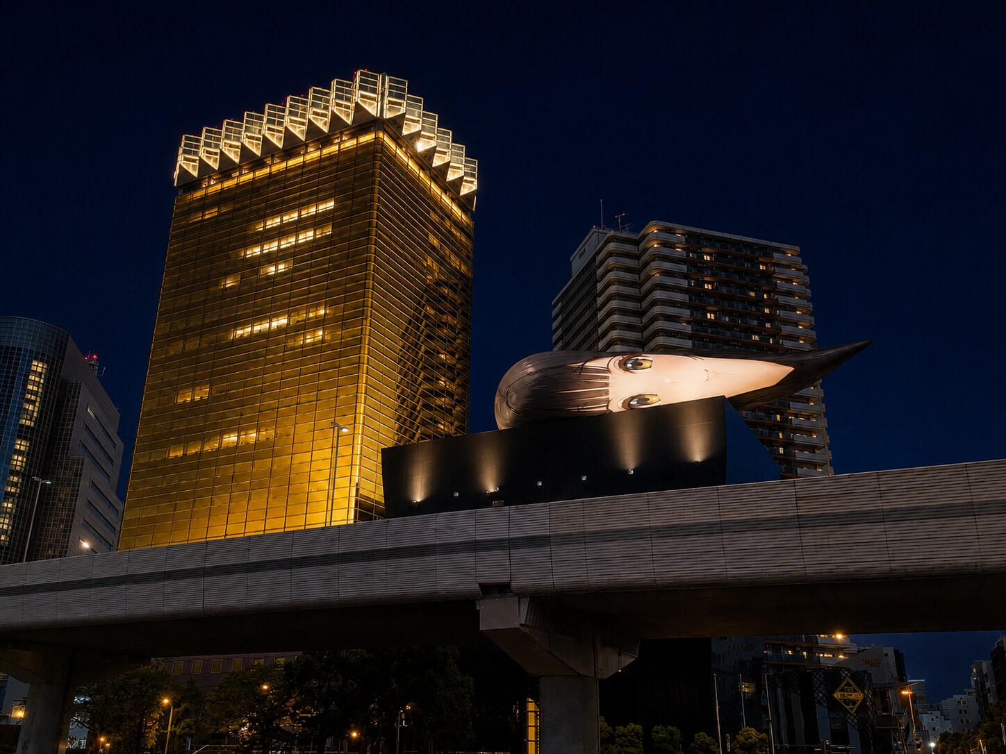 スーパードライホールのオブジェのコスプレをするサキちゃん | の人気AIイラスト・グラビア
