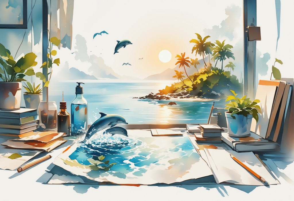 机の上のリゾート