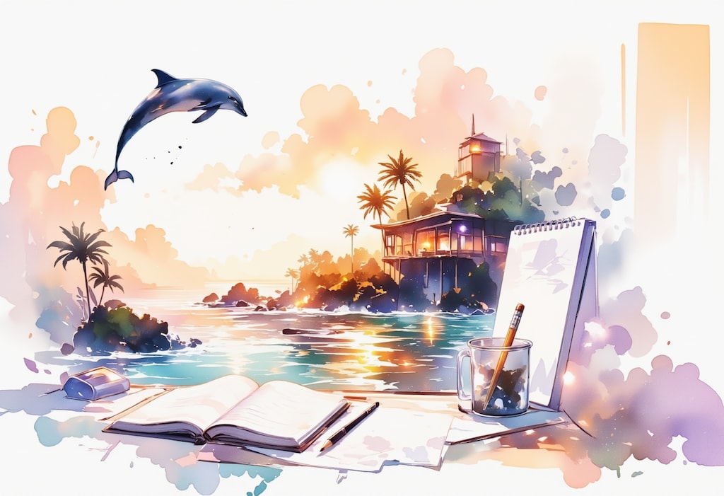 机の上のリゾート